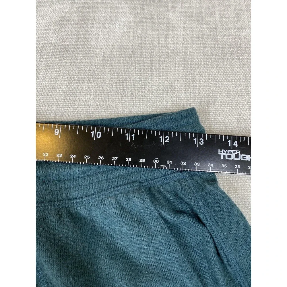 Alo Yoga Soho Sweatpants Womens Medium Green Knit Joggers Elastic Pockets Lounge